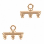 Cymbal ™ DQ metal ending Rozos Iii for SuperDuo beads - Rose gold